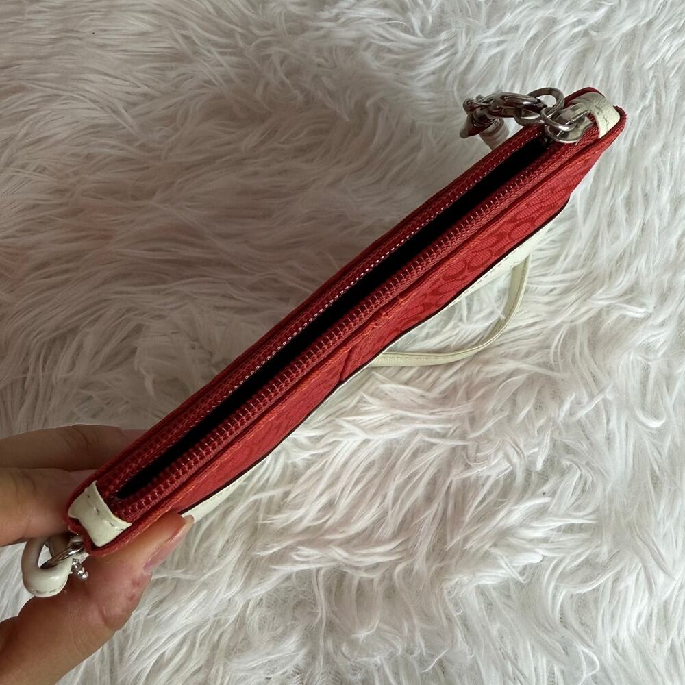 COACH Red Canvas Wristlet - Picture 4 of 8